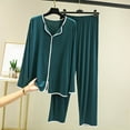 thumbnail image 2 of Women Pjs Sets Women's Soft Pajamas Long Sleeve Crew Neck Sleepwear Nightwear 2 Piece Pj Set for Women Womens Fall Outfits XXL, 2 of 5