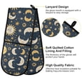 thumbnail image 4 of Dailycode Double Sided Oven Mitt with Loop Heat Resistant Kitchen Long Potholders 7" x 35" Sleeping Sun and Moon, 4 of 6