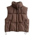 thumbnail image 3 of Bovxnpu Girls Puffer Vests Kids Sleeveless Zip Padded Warm Winter Vests Coat Outfits, 3 of 6