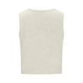 thumbnail image 5 of GigrtiJin Women's Crochet Vest Top Vintage Solid Color V Neck Sleeveless Front Tie Tops Going out Trendy Casual Tops, 5 of 7