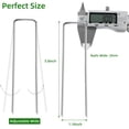 thumbnail image 3 of 100 Pack Lawn Staples, Premium Garden Landscape Staples, Galvanized Heavy-Duty Gauge Stakes, U-Shaped Tent Stakes, Anti-Rust Fence Netting Pins Ground Spikes, Sod Pins, 3 of 7