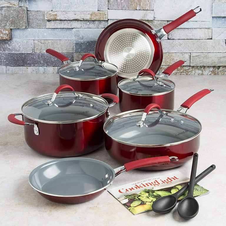 CAROTE 12pcs Pots and Pans Set, Nonstick Cookware Set Detachable Handle,  Induction Kitchen Cookware Sets Non Stick with Removable Handle, RV  Cookware