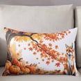 thumbnail image 3 of Orange Fall Maple Throw Pillow Cover 24 x 36 Inch Decorative Pillow Cover Fox Pumpkins Forest Pastoral Farmhouse Lumbar Pillowcase Seasonal Rectangle Cushion Case for Couch Sofa Bed Living Room, 3 of 7