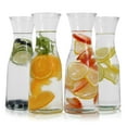 thumbnail image 3 of UPTRUST Set of 4 Glass Carafe with Lids , 1 Liter Beverage Pitcher Carafe for Mimosa Bar, Lemonade - 4 Wooden Chalkboard Tags Included, 3 of 8