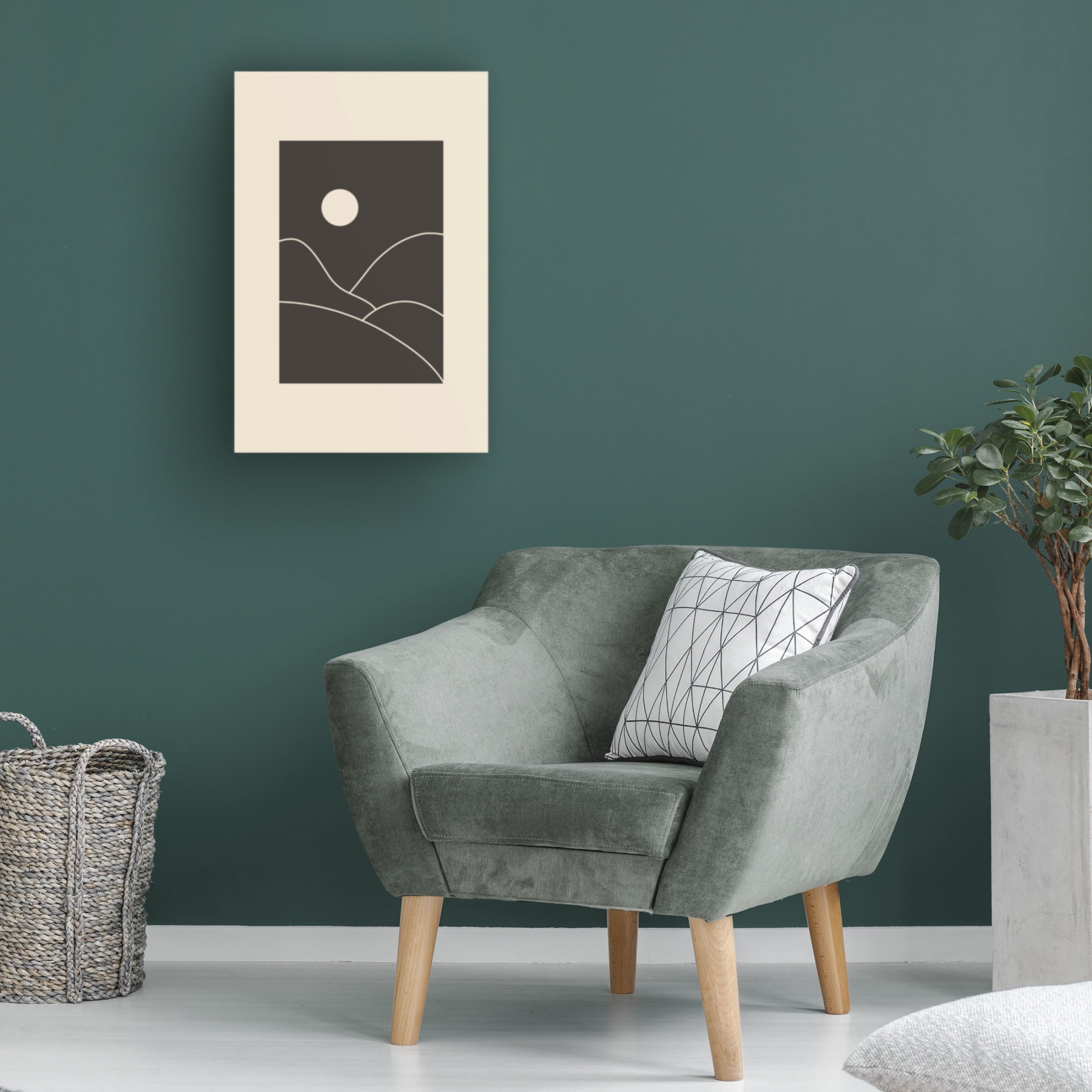 Trademark Fine Art jay stanley Black Minimal Mountains 3 Canvas Wall Art