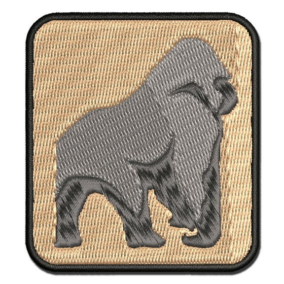 Gorilla Solid Applique Multi-Color Embroidered Iron-On Patch - 2.5 Inch Small