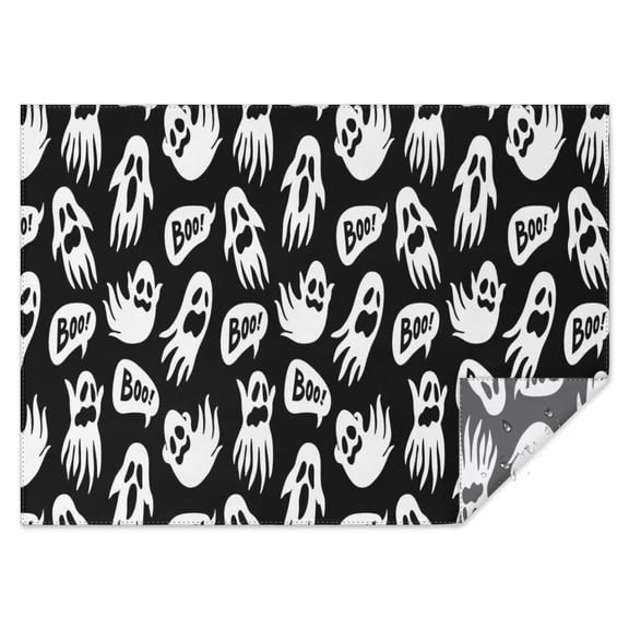 Ghost Boo Halloween Pattern Rectangle Tablecloth 60"x84",Waterproof Polyester Rectangle Table Cloth, Wipeable Spillproof Polyester Tablecloth for Dining, Camping, Indoor and Outdoor