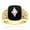 Yellow, variant on Mens 14k Natural Black Onyx and 0.1 Ctw Diamond Ring For Him (White Gold Size 8.5)