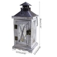 thumbnail image 5 of Yammee Rustic Style Vintage Distressed Wooden Lantern Decorative Hanging Pillar Candle Holder Candlesticks for Tabletop Wedding Party Centerpiece Garden Ornament, 5 of 12