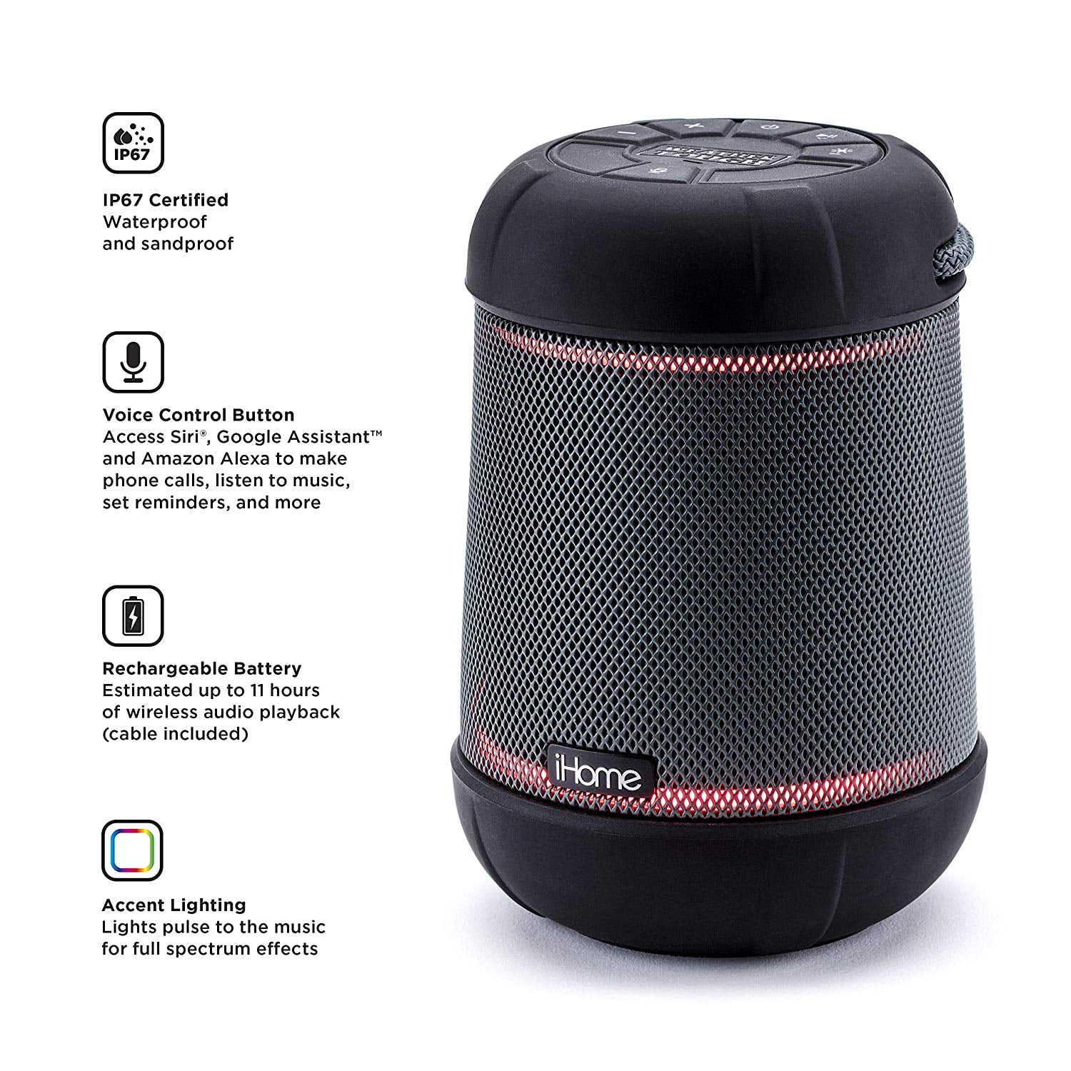 Subwoofer Ihome Speaker Amazon Ihome Waterproof Bluetooth Nfc