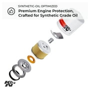 K&N Performance Oil Filter: 20,000 Mile Premium Engine Protection, Higher Oil Flow Rates, Compatible with All Oils, Optimized for Synthetic Oils, HP-4005