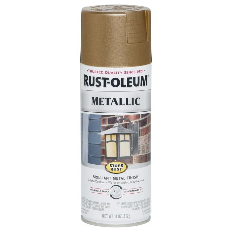 Rust-Oleum Stops Rust Antique Brass Metallic Spray Paint 11 oz - Ace  Hardware