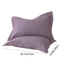 thumbnail image 3 of Qocolhg Queen Pillowcases Set of 2, 2 Pack 100% Cotton Queen Pillow Cases, 18×29 inches Super Soft And Cozy Pillowcase, Solid color Standard Size Breathable Pillow Cases, Dark Purple, 3 of 6