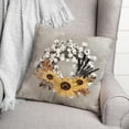thumbnail image 3 of Creative Products Cotton Harvest Wreath 18 x 18 Spun Poly Pillow, 3 of 3