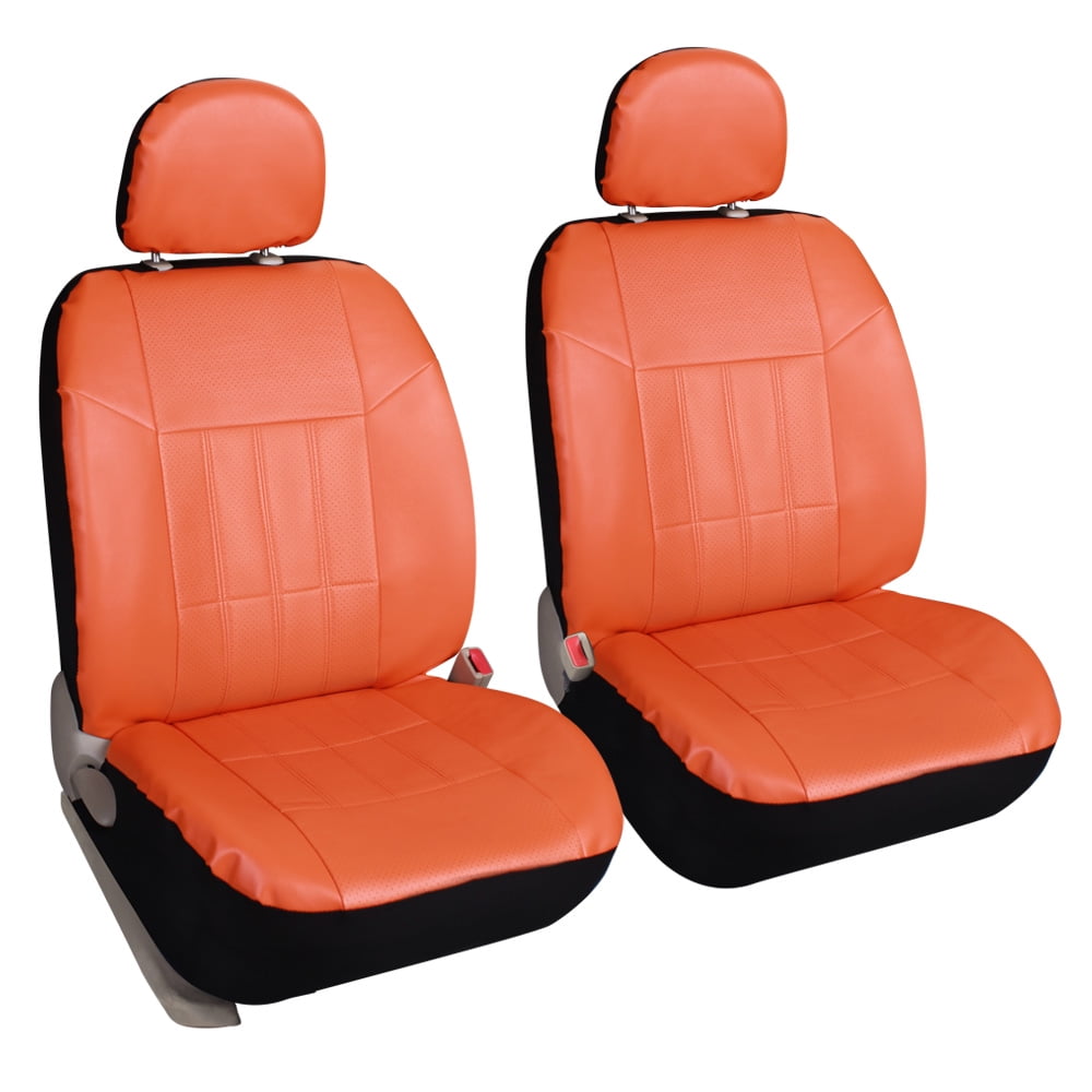 Leader Accessories Pair of Faux Leather Front Car Seat Covers with