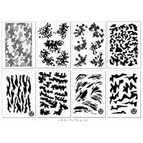Mylar Camouflage Stencils 10mil DIY Paint Hunting Rifle gun RC Camo 8 PACK Set