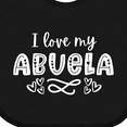 thumbnail image 4 of Inktastic I Love My Abuela with Hearts Boys or Girls Baby Bib, 4 of 4