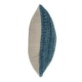 thumbnail image 3 of Rosie 14 x 26 Lumbar Accent Throw Pillow, Hand Knitted Designs, Blue Linen, 3 of 5