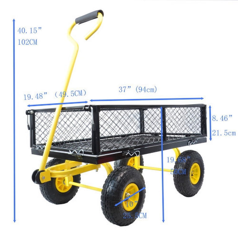 Derzers Mesh Steel Garden Cart, 550 Lb Capacity photo 4