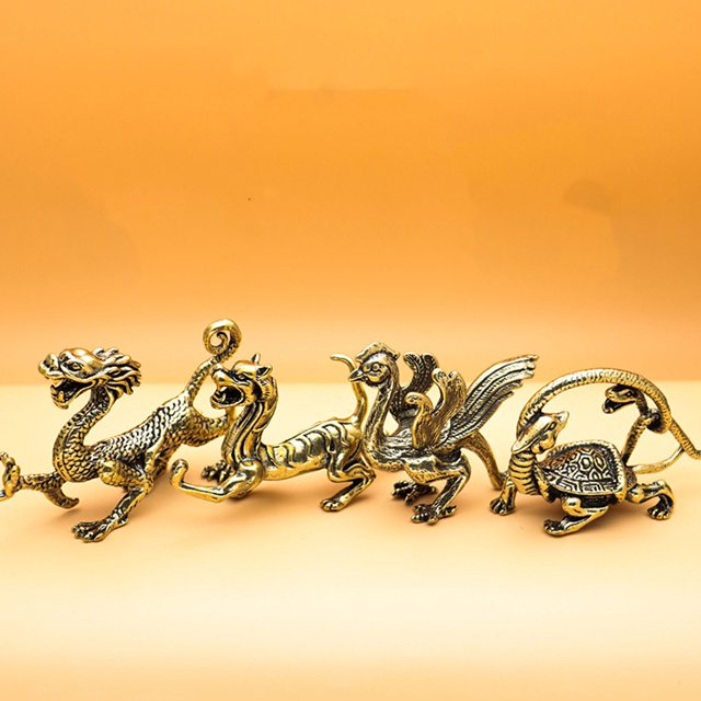 mmirethe Decoration Chinese Style Miniature Delicate Retro Figurines Ornament Lucky Desktop Decorations Home Collection Type 2