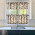 thumbnail image 3 of Fall Kitchen Curtains 24 Inch Short - 3 Panel Set, Autumn Harvest Print, Rod Pocket Window Treatment for Thanksgiving, Farmhouse, Cafe, Living Room - Machine Washable, 3 of 6
