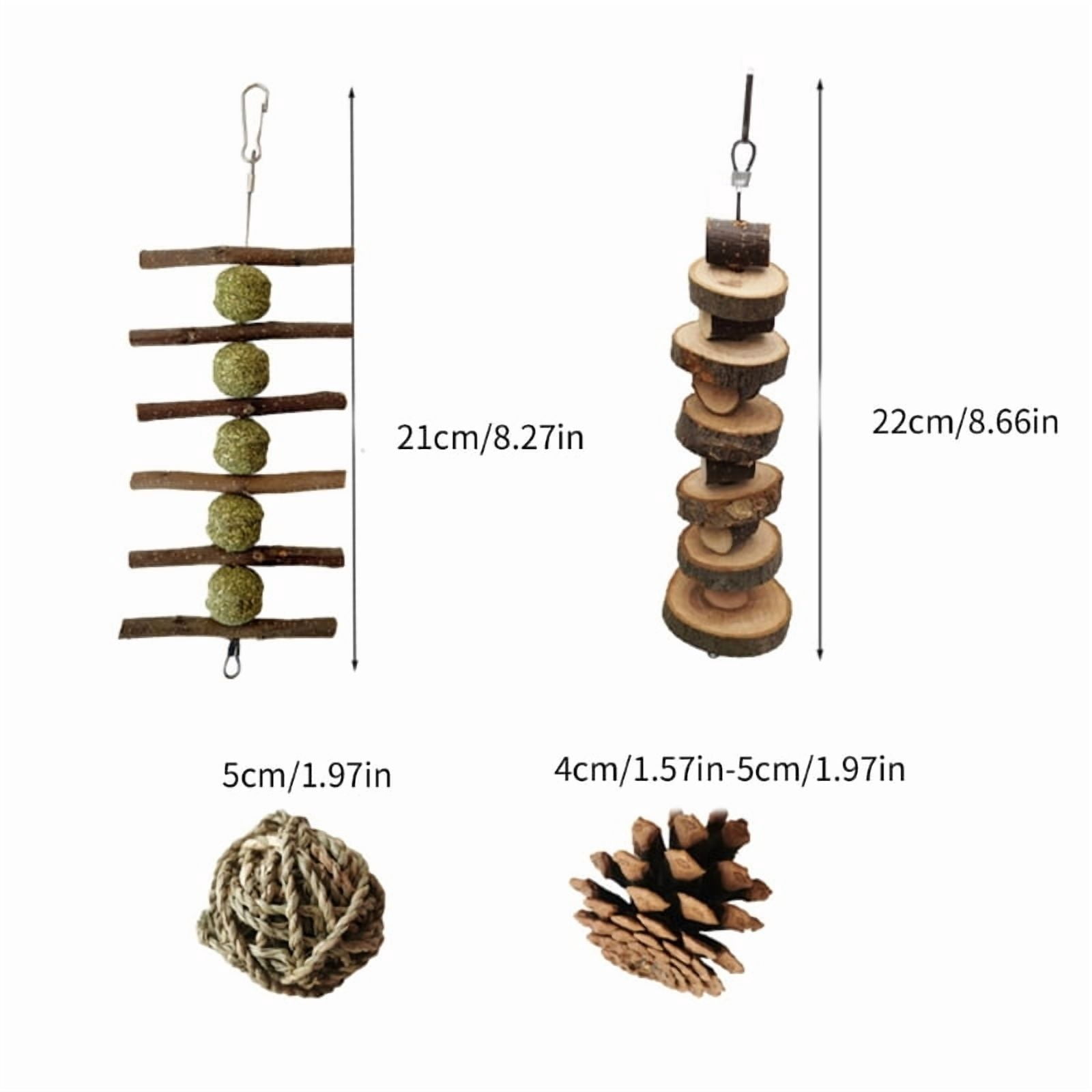 10PCS Guinea Pigs Toy Bulk Birdcage Accessories Wood Chewable Pet Hideout House