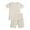 Cream-Coloured A, variant on Kids Summer Set Bamboo Fiber Children's Summer Wear - Lightweight Short Sleeve Shorts Set for Boys Girls 9M-7Y