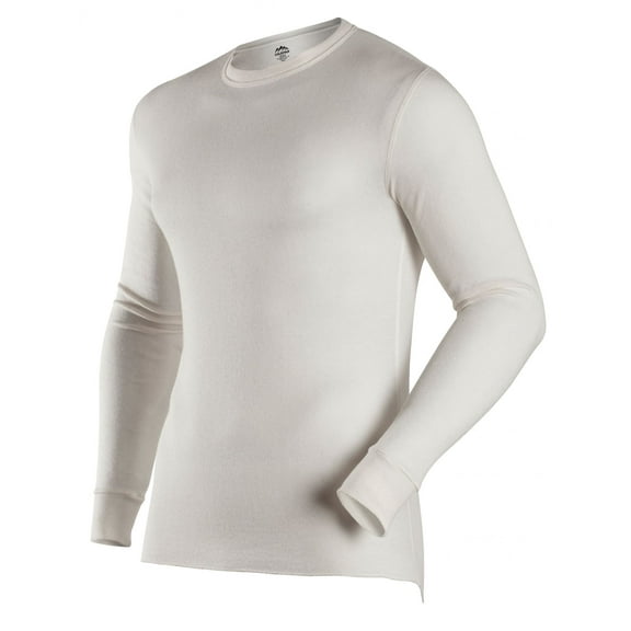 Coldpruf Men's Basic 2-Layer Long Sleeve Crew, Winter White, XLarge
