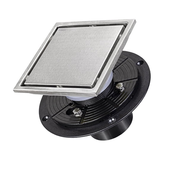 4 Inch Square Drain for Shower Bathroom Drain Corrosions Resistant Drain Clog Frees Shower Drain Simple Installation
