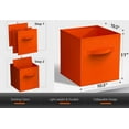 thumbnail image 4 of Sorbus Foldable Storage Cubes - 6 Pack, 11" Fabric Baskets for Closet and Pantry Organization (Dark Orange), 4 of 7
