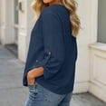 thumbnail image 2 of Cilsoka Womens 3/4 Sleeve Tops and Blouses Dressy Casual Crewneck Shirt for Business Work Summer Trendy Vacation Tshirt, 2 of 4