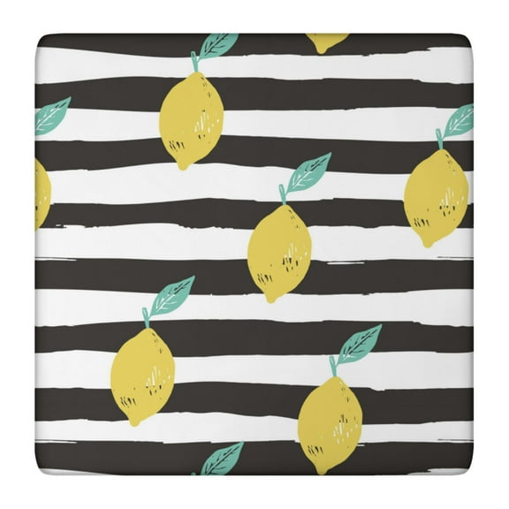 Bright Floral Lemon Tablecloth Yellow Fruit Print I Love Lemons Cute Summer Style Kitchen Decor