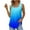Blue womens tank tops, variant on Usmixi Womens Tank Tops Comfort Lightweight Loose Fit Flowy Pleated Swing Ladies Fashion Tunic Vest Tops Summer Trendy Gradient Print Square Neck Sleeveless Shirts Blouse Green XL