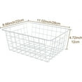 thumbnail image 2 of NOGIS Wire Storage Baskets, Household Pantry Baskets 1 Pack, Wire Baskets For Organizing, Countertop, Closet, Bedroom, Bathroom, Make Life Tidier Metal Basket (White Small), 2 of 7