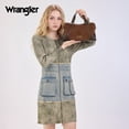 thumbnail image 2 of Wrangler Women's Suede Leather Satchel Handbag, Western Style Top-Handle Shoulder Crossbody Bag with Detachable Strap, Coffee, 2 of 6