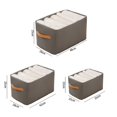 thumbnail image 2 of New Nonwoven Fabric Foldable Multifunction Underwear Bra Storage Box T-Shirt Sweater Storage Cabinet House Clothes Storage Containers Cabinet Drawer Organizers GREY 42X28X25CM, 2 of 8