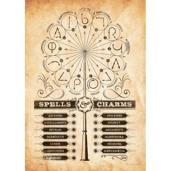 Harry Potter (Spells and Charms) MightyPrint™ Wall Art