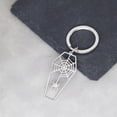 thumbnail image 3 of Spider Web Keychain For Women Men Stainless Steel Gothic Horror Animal Keyring Pendant Jewelry Halloween Gift Key Chain, 3 of 5