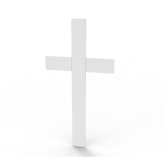 FixtureDisplays® Cross, Christian White Acrylic Plexiglass 1803-Cross