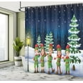 thumbnail image 5 of Ambesonne Elf Shower Curtain, Snowing Forest and, 69"Wx75"L, Multicolor, 5 of 5