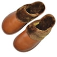 thumbnail image 2 of zapatillas de cuero de talla grande para hombre, impermeables para interiores, piel para el hogar, pareja plana para hombre, zapatillas de invierno para hombre y mujer, zapatos de algodón, 2 of 5