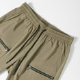thumbnail image 5 of Men's Active Fleece Cargo Jogger Pants Khaki 2XL, 5 of 5