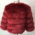 thumbnail image 4 of Rimocy - Abrigo de piel sintética de alta calidad para mujer, chaquetas gruesas y cálidas de invierno 2022, abrigos de piel cortos de manga larga a la moda para mujer, 4 of 6