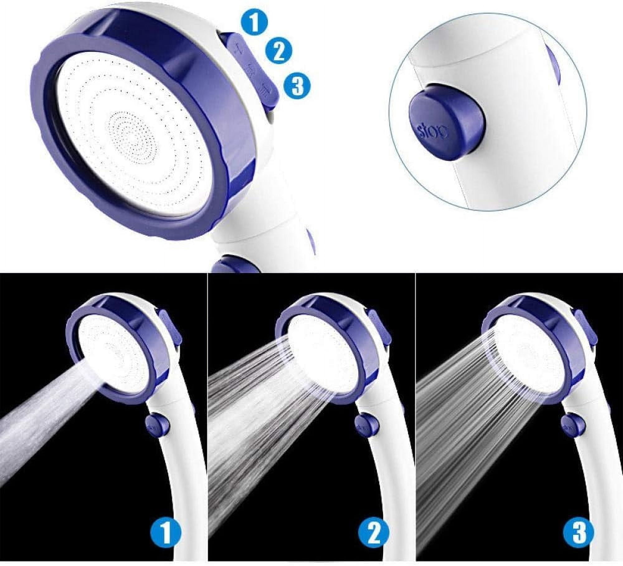 Shower Head Handheld Shower Head Water Stop Switch Bathroom Spray 3 Modes Rainfall Massage SPA Rain Shower Nozzle Pressurized Showerhead