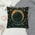 thumbnail image 2 of Qinduosi Moon &amp; Star Magical Burlap Throw Pillow Case Cushion Cover Couch Sofa Decorative Square White, 2 of 5