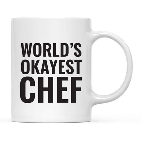 

Coffee Mug Gag Gift World s Okayest Chef 1-Pack 11oz