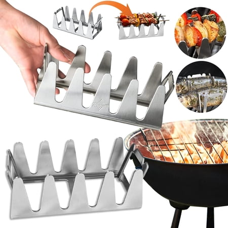 Kebab Rack Stainless Steel Shish Kebab Skewers Rack Universal Barbecue ...
