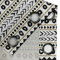 thumbnail image 5 of Ambesonne Boho Grommet Curtain, Abstract Prehistoric, 50" x 63", Black Yellow, 5 of 6