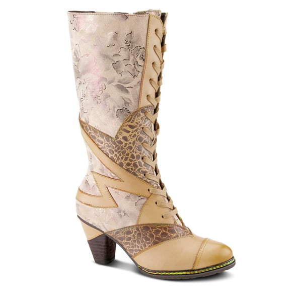 L`Artiste Malagie-croco Women's Lace-up Boot with Hand-painted Leather Comfort