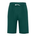 thumbnail image 4 of Diufon Beach Shorts for Men Casual Elastic Waist Drawstring Knitted Stripes Summer Vacation Shorts with Pockets, 4 of 7